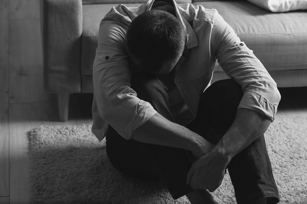 A man displaying signs of fentanyl abuse